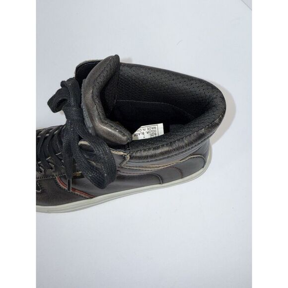 Milwaukee Leather Street Riding Moto Shoe Men 7 Leather Hi Top Sneaker Women 8.5 - Picture 15 of 16